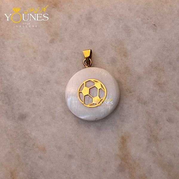 آویز طلا صدفی توپ 2cm